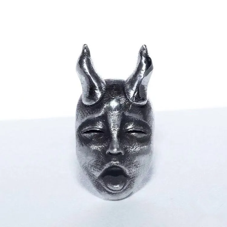 Personality Devil Skull Stud Earrings for Men Women's Goth Punk Silver Color Demon Earrings Party Jewelry Fashion Accessories