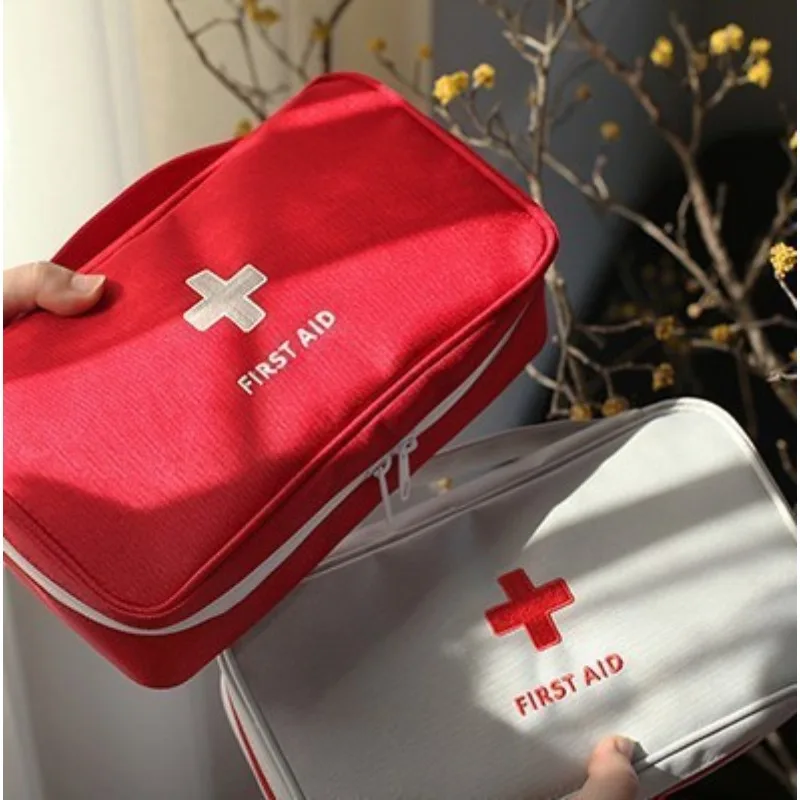 Fashion Portable Travel Medical Bag First Aid Kit with Medicine Sorting Compartments Large Capacity Storage Organizer
