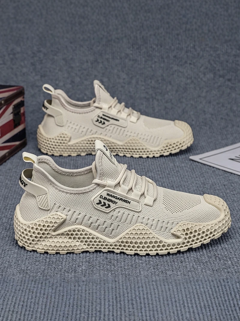 

Men's Breathable Summer Thin Mesh Hollow out Sports Casual Anti-Slip Anti-Odor Work Fashion Shoes Lightweight Comfortable Sli...