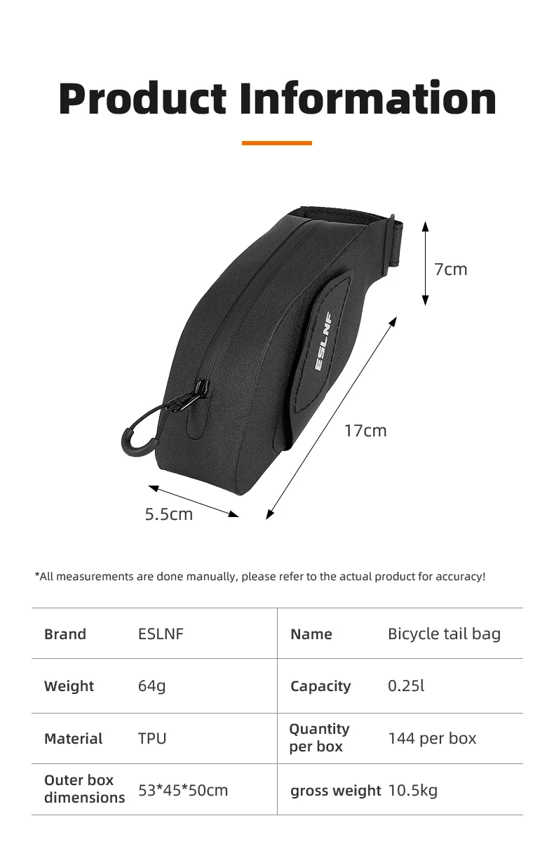 Wasserdichte Fahrradsattel-Hecktasche mit großem Fassungsvermögen – tragbare MTB-Rennrad-Fahrradtasche, robuste Aufbewahrungstasche für Fahrradausrüstung im Freien – Detail 2