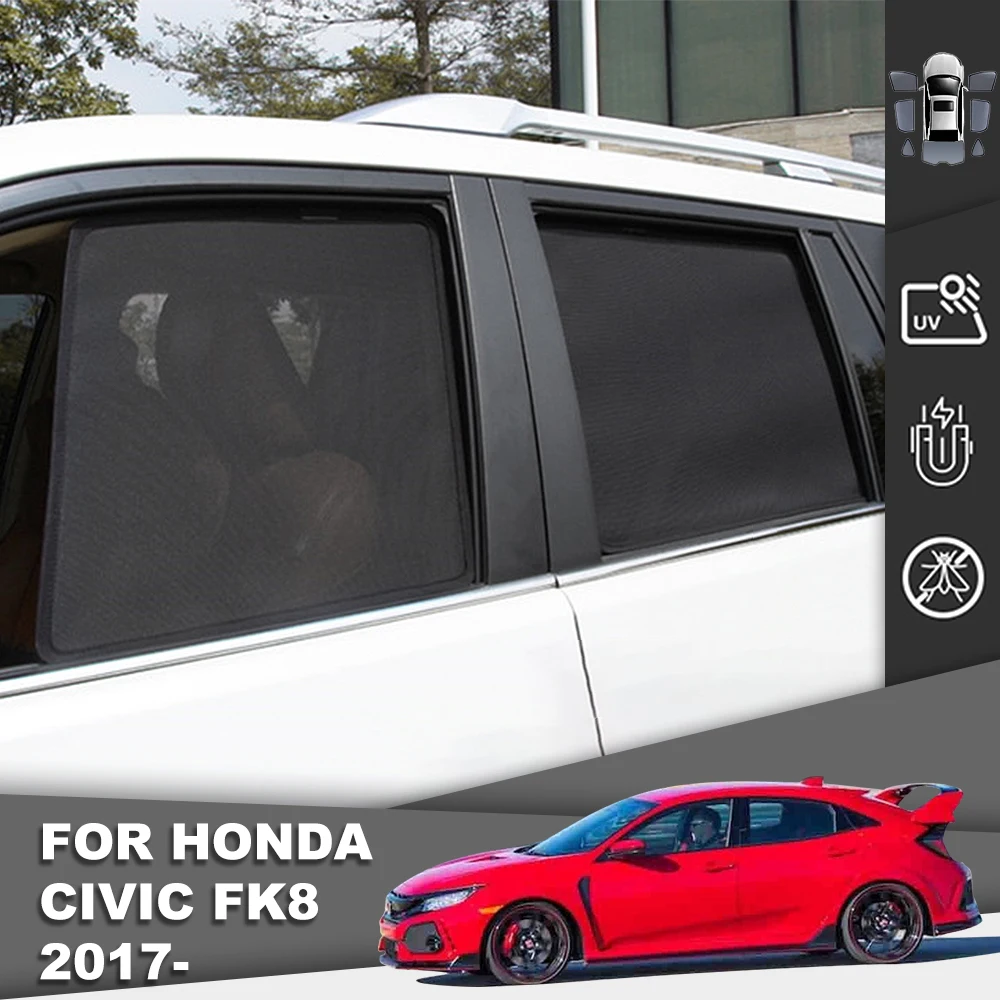 

For Honda CIVIC FK7 FK8 Hatchback 2016-2021 Magnetic Car Sunshade Visor Front Windshield Curtain Rear Side Baby Window Sun Shade