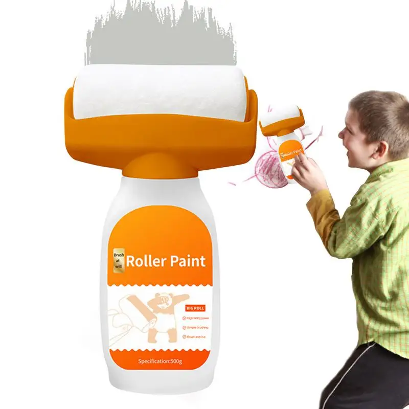 

2 In 1 Wall Paint Roller Brush Portable Household Cracked Wall Repair Paste Roller For Home Living Room Toilet Bedroom