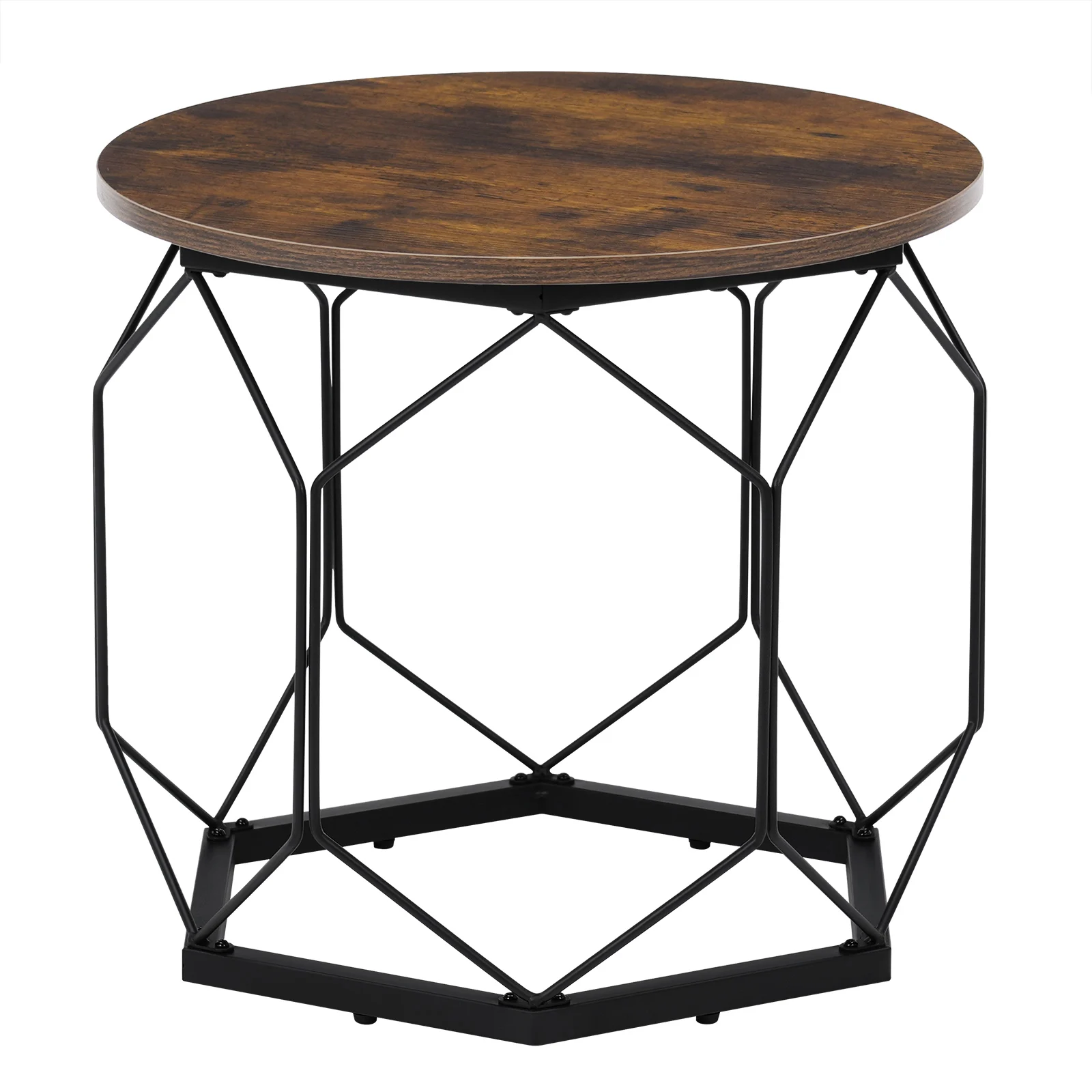 2 stks/set salontafel ronde bank bijzettafel met opbergruimte holle metalen frame nachtkastje voor woonkamer slaapkamer thuis