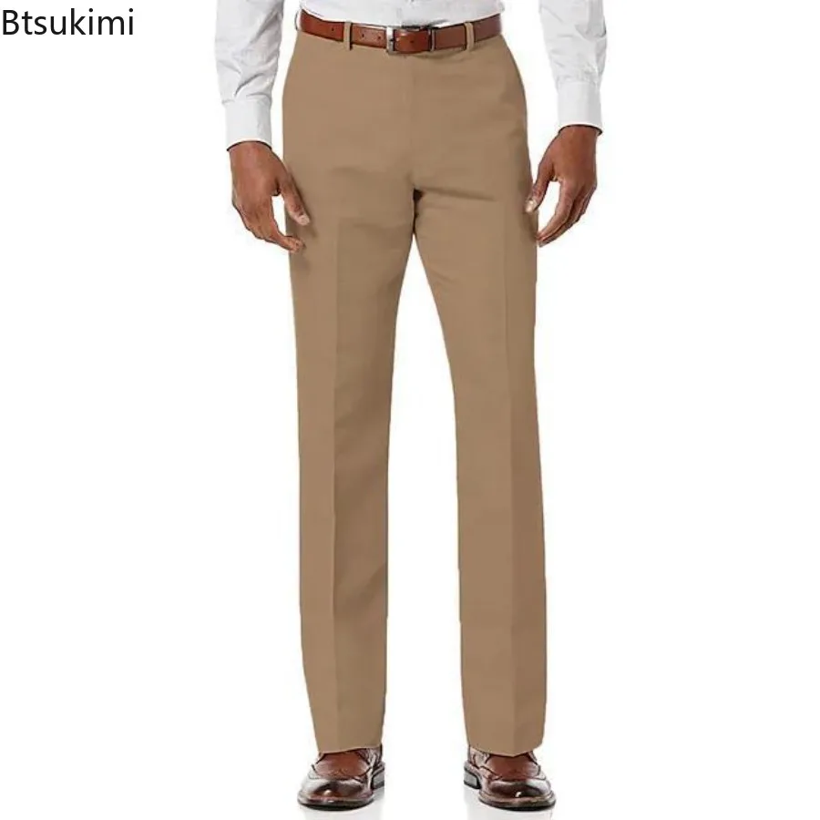 بدلة رجالية 2025 بنطال ذو قصة أرجل مستقيمة عالي الخصر ربيعي نمط جديد متعدد الألوان سروال رسمي غير رسمي للأعمال للرجال #6