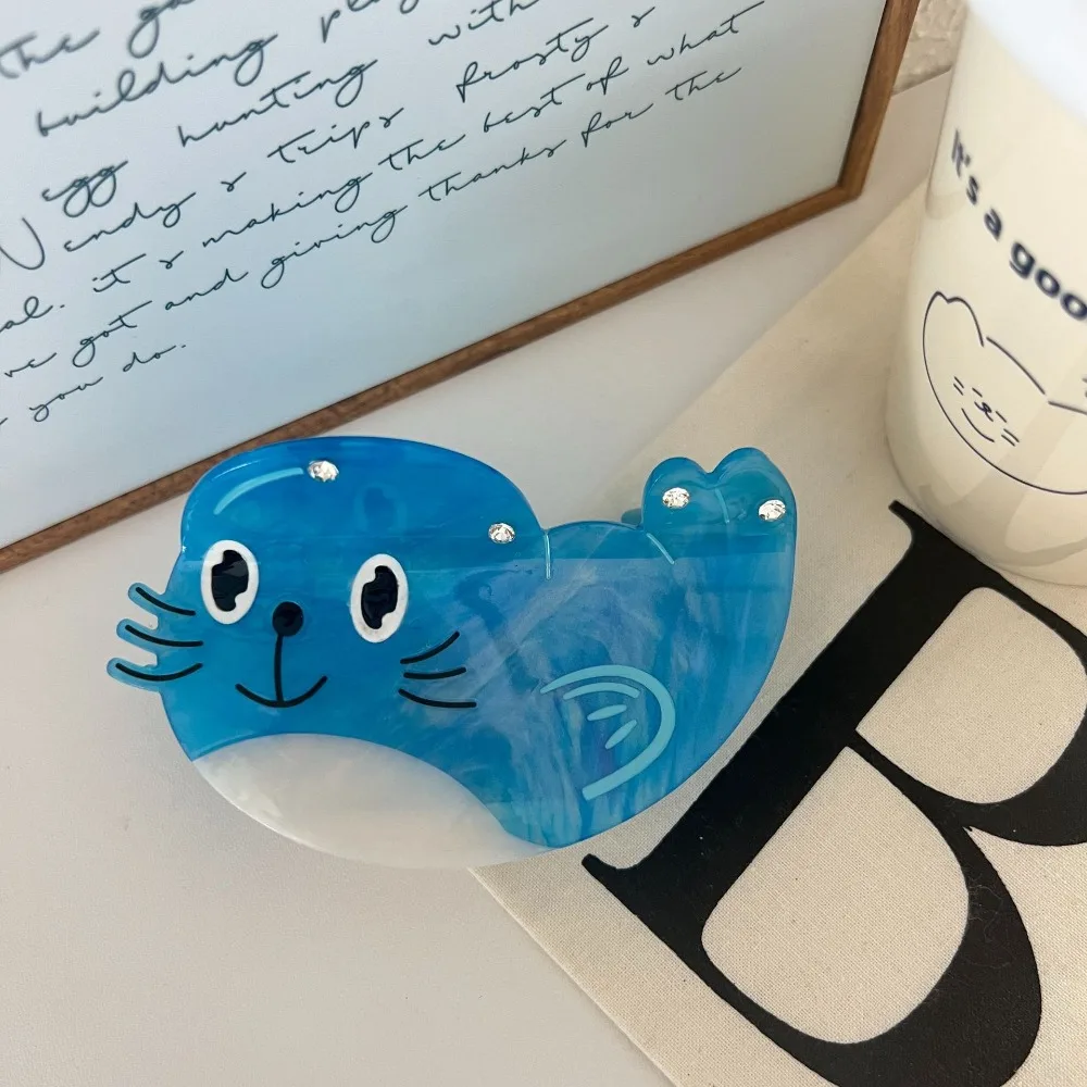 Acetic Acid Ocean Animal Hair Clip Korean Style Headwear Creative Sea Lion Hair Claw Hair Accessories Hairpin