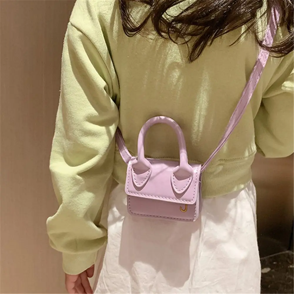 Kids Mini PU Leather Crossbody Shoulder Bag Fashion Cute Little Girl Small Coin Pouch Purses Handbags Casual Toddler Purse Tote