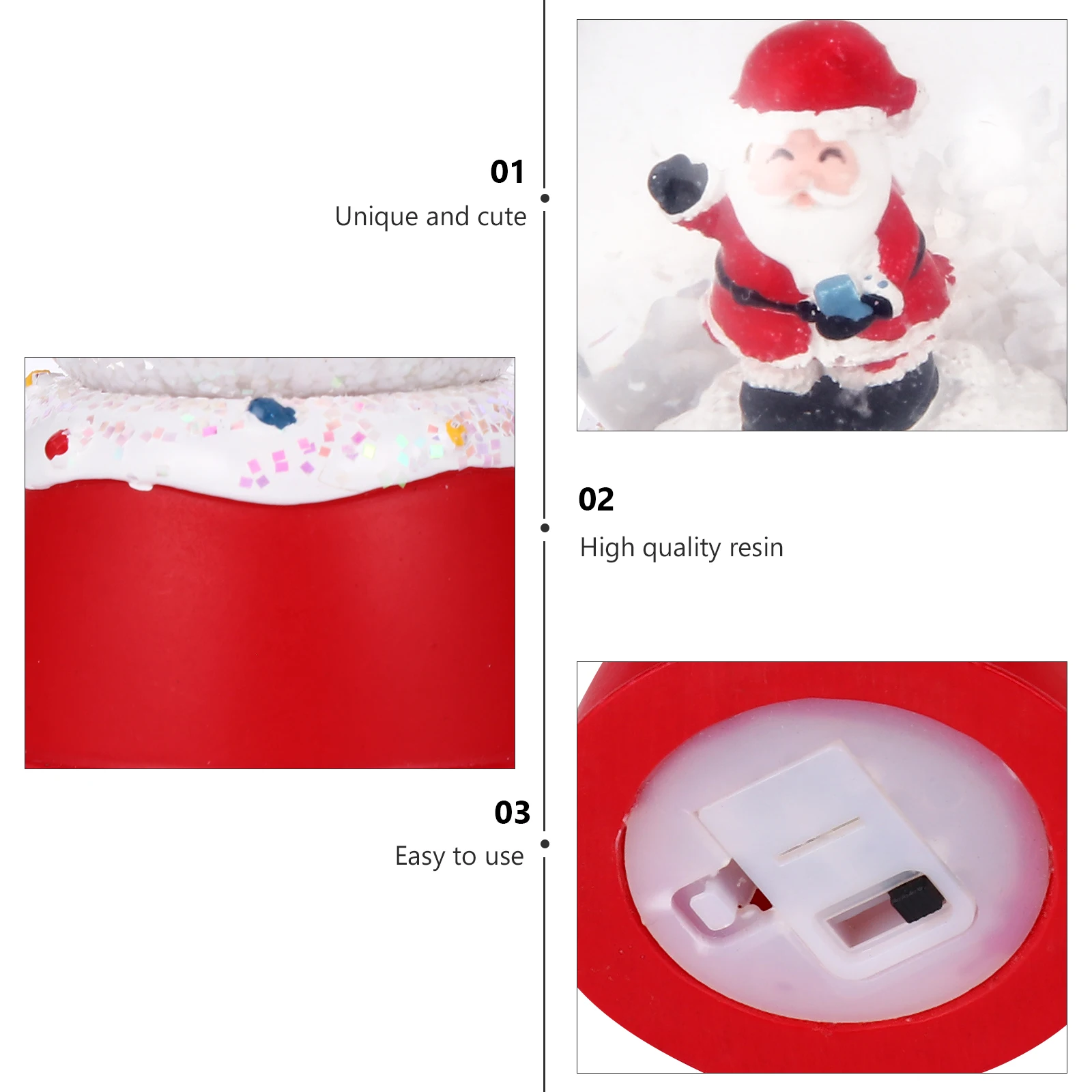 

2 Pcs Crystal Ball Toy Snow Globes Christmas Kids Foil Decorations Indoor Ornament