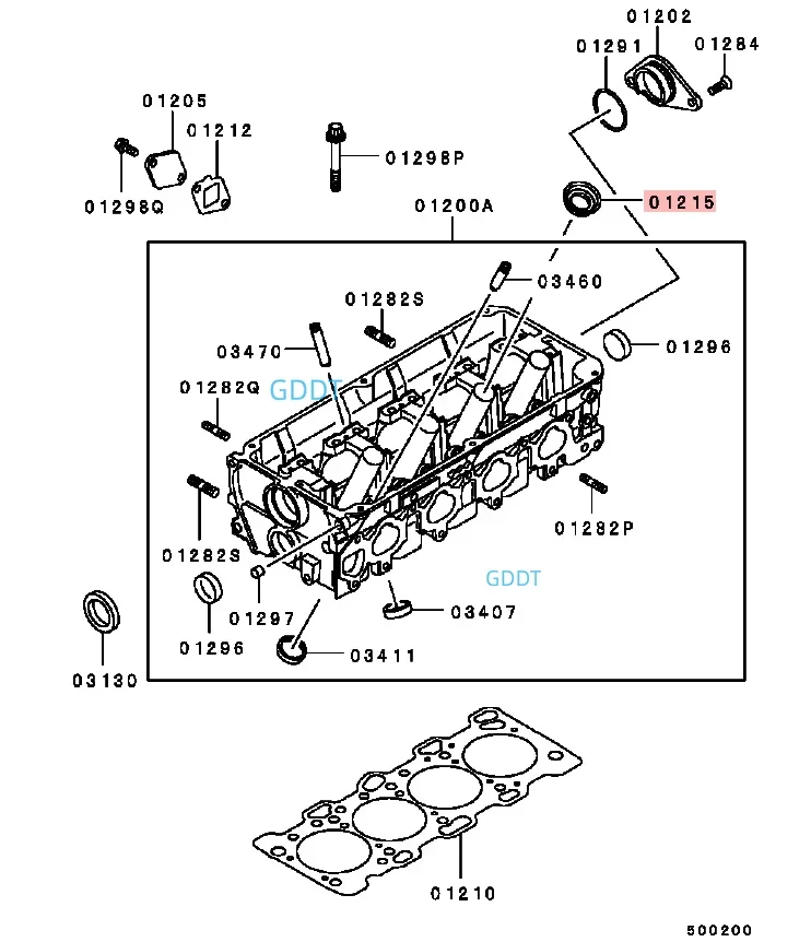 Sello de guía de bujía de culata, 1 piezas, para Pajero V30, Montero V90, anillo de goma para Shogun V70 MD162076