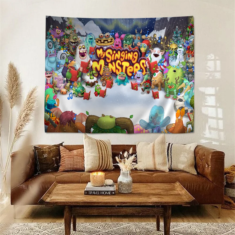 My Singing Monsters Video Game Hippie Wall Hanging Tapestries Art Science Fiction Room Home Decor Kawaii Room Decor