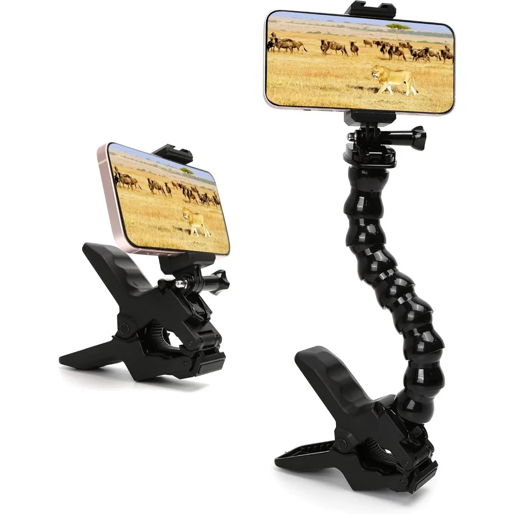 

Flexible Gooseneck Clamp Mount for Desk or Pole Fits 4 to 7 Inch Phones