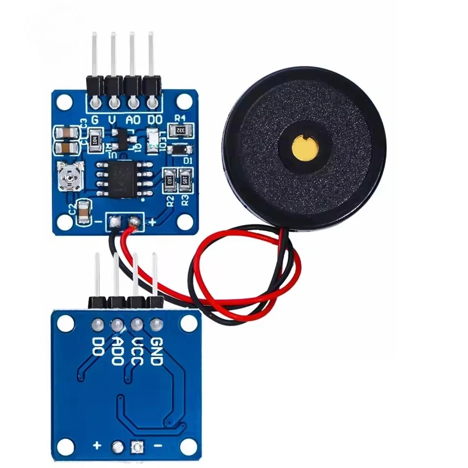 5V DC AD/DO Piezoelectric Shock Sensor Module - Signal Output for Arduino Projects & Industrial Vibration Monitoring