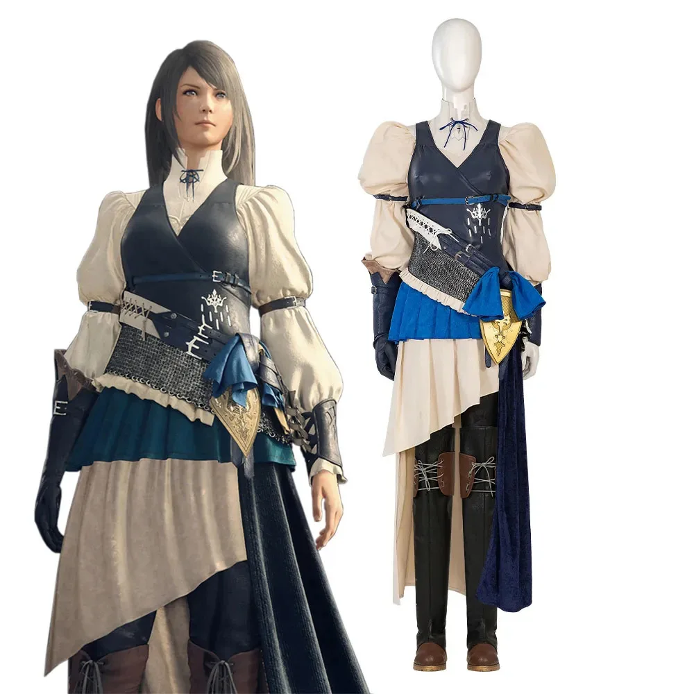 

Game Final Fantasy Xvi Ff16 Cosplay Jill Warrick Cosplay Costume Boots Women Dress Shirt Pants Suit Halloween Role play Costumes