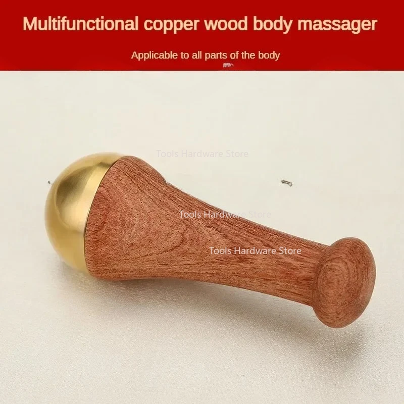 Guasha Massage Tool Face Gua Sha Face Copper Wood Scraping Stick Kansa Hammer Face and Foot Massage