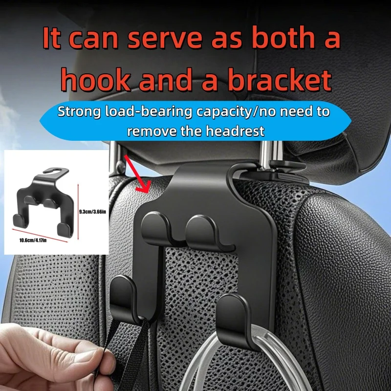 

Вешалка для телефона с двойной головкой, 1/2 шт., многофункциональный крючок для спинки автомобильного сиденья, подвесная сумка для подголовника, вешалка для хранения, аксессуары для салона автомобиля