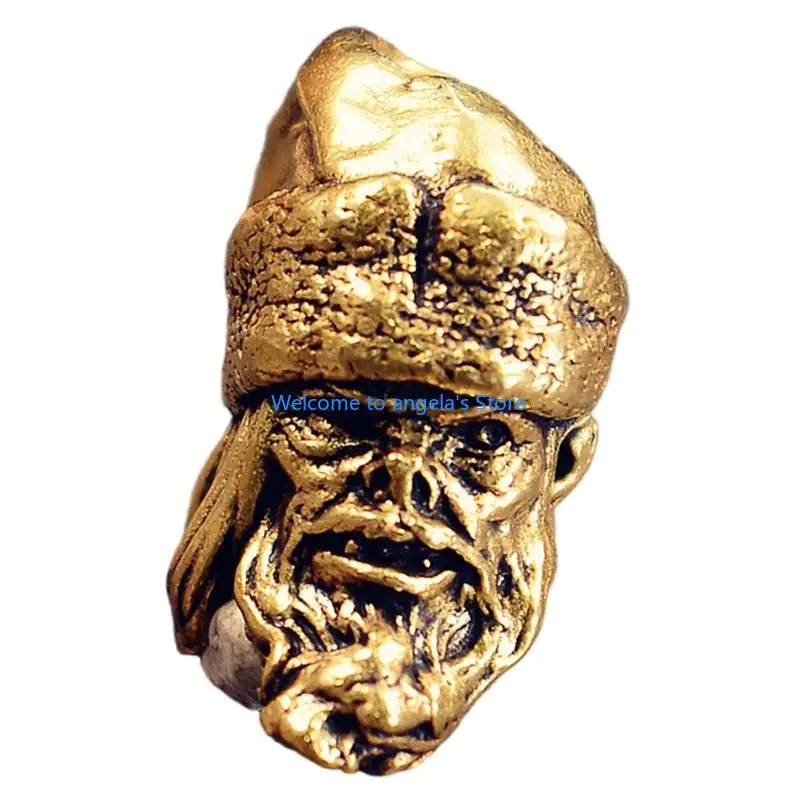 X4YC grawerowane artystyczne koraliki Świętego Mikołaja do splatania lin i projektowania biżuterii kulturowej plecionki liny