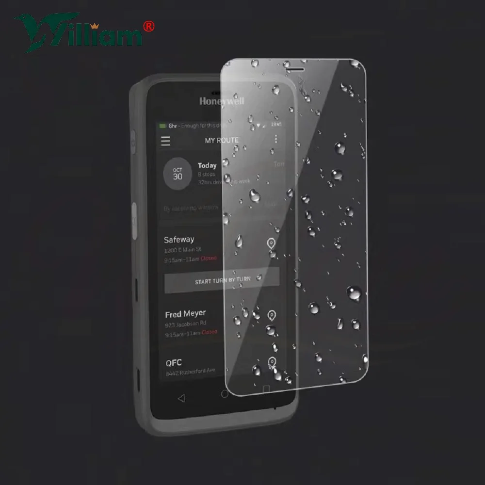 5PCS Clear Tempered Glass Screen Protector for Honeywell EDA51 Barcode Scanner Mobile Computer,9H HD Protective Film