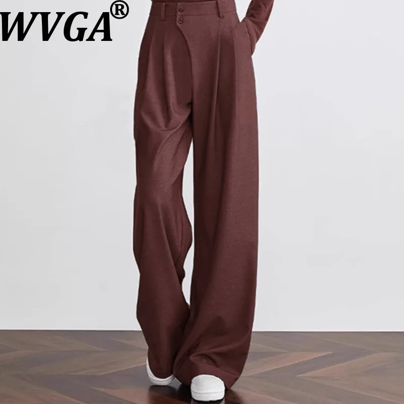 

WVGA весна осень новые мужские стильные длинные прямые нишевые шикарные повседневные модные широкие брюки с диагональной планкой Ins W14980