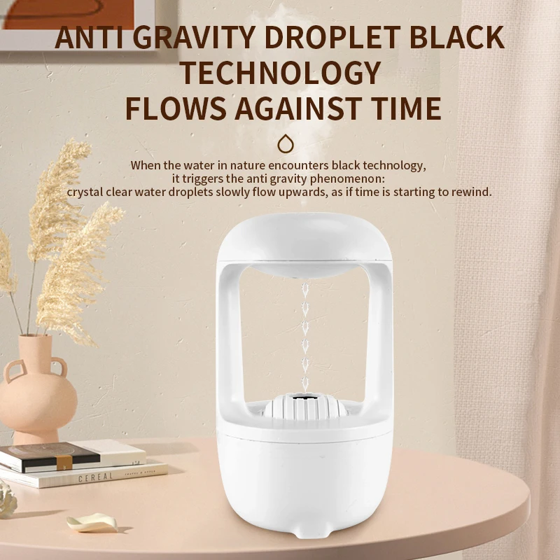 Cross-border gifts, water drop backflow, home office table, face, USB anti-gravity humidifier, heavy fog humidification