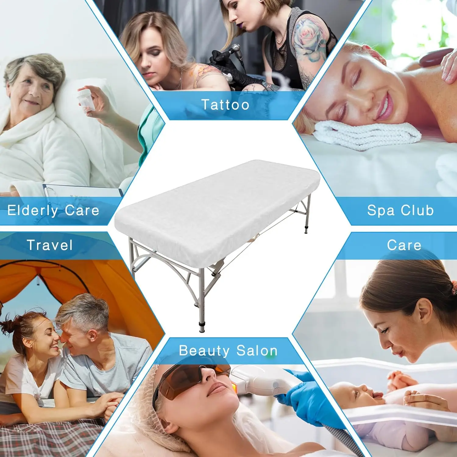 30 Pieces Disposable Bed Sheet Wholesale Beauty Salon Special Travel Breathable Non-Woven Fabric Hole Disposable Hotel Bed Cover view 6