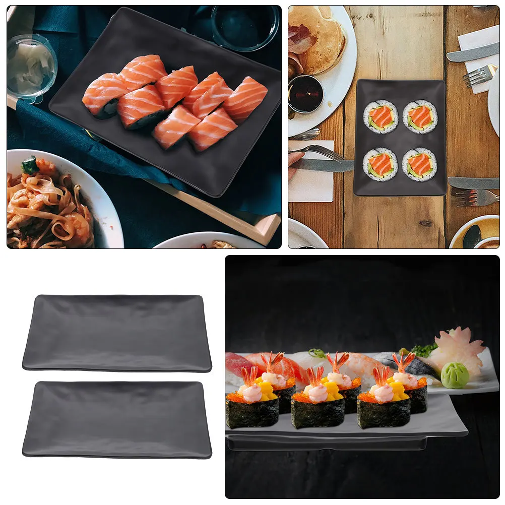 

2Pcs Sushi Serving Tray Lightweight Exquisite Design Suitable for Sashimi Dried Fruit Nuts Festivals Parties