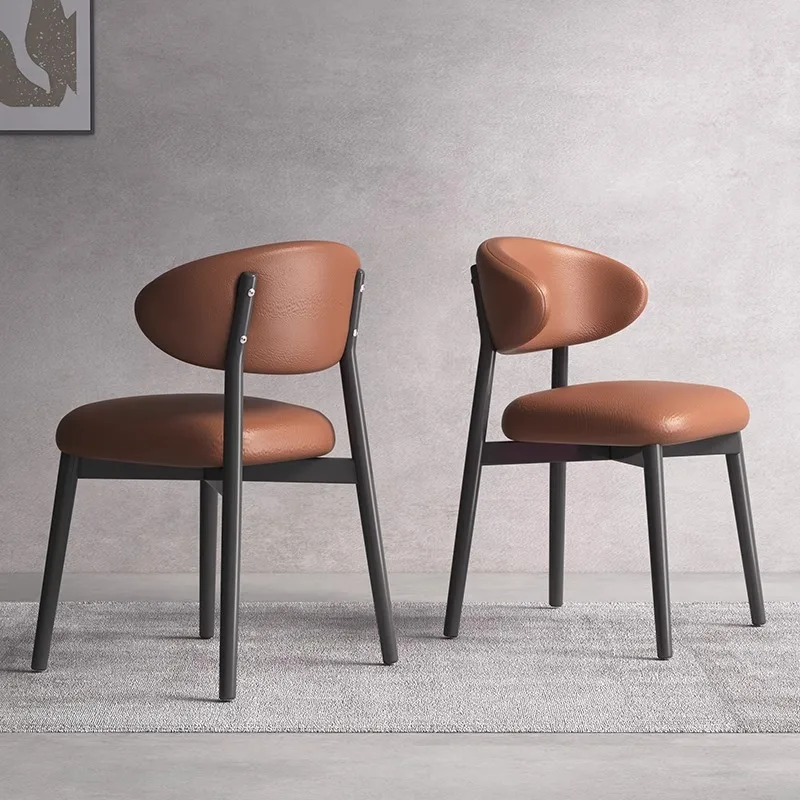 Sedie da pranzo pigre in legno Minimalista Confortevole in attesa Sedie da pranzo uniche Lounge Eventi per feste di lusso Sillas Mobili per la casa
