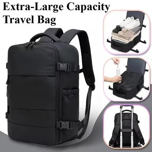 Mochila de viaje de compresión al vacío para equipaje de viaje con juego combinado de bomba de vacío. Este bolso de doble hombro sellado al vacío es ideal.