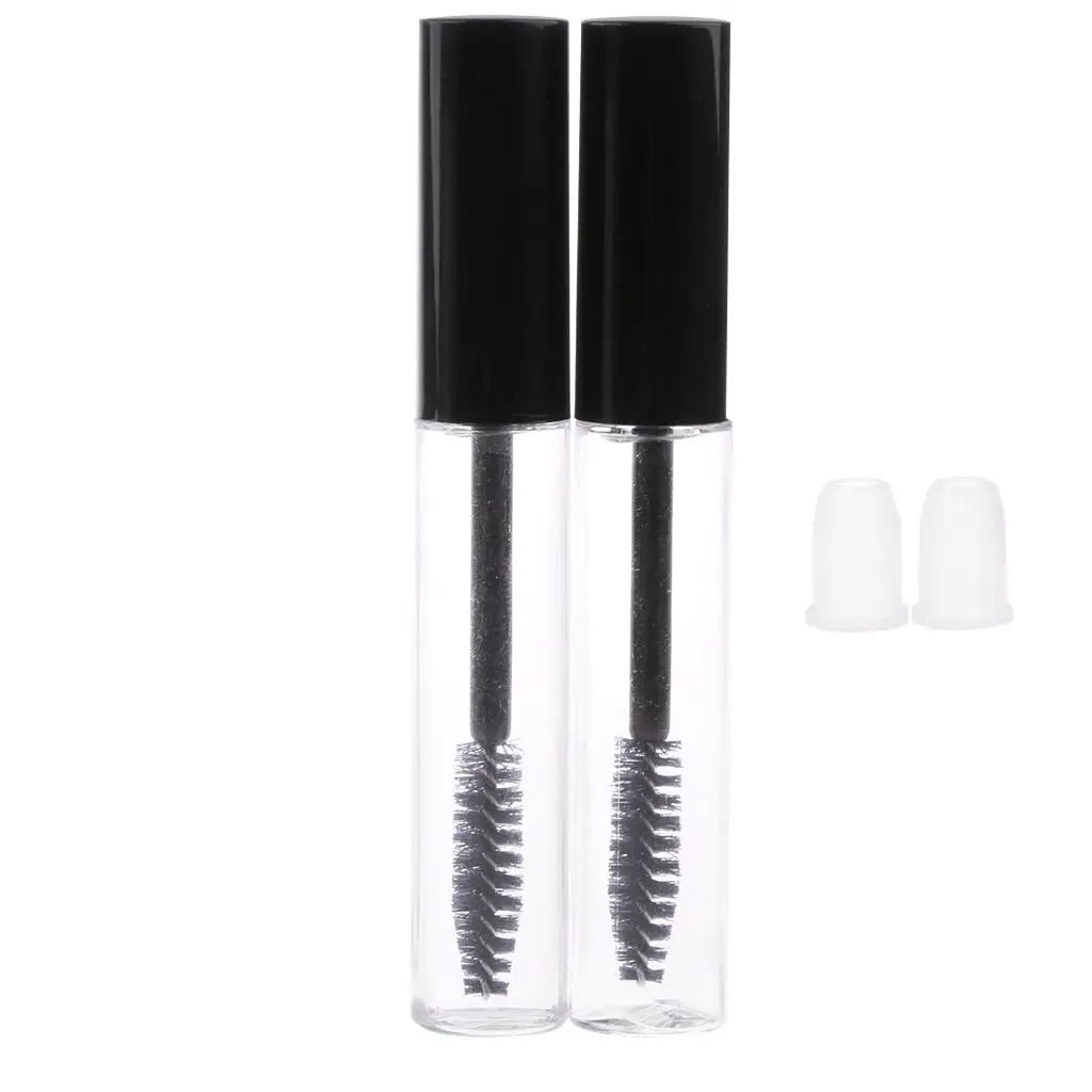 Fiale per bottiglie vuote in plastica per mascara fai-da-te da 7 ml con pennello con tappi