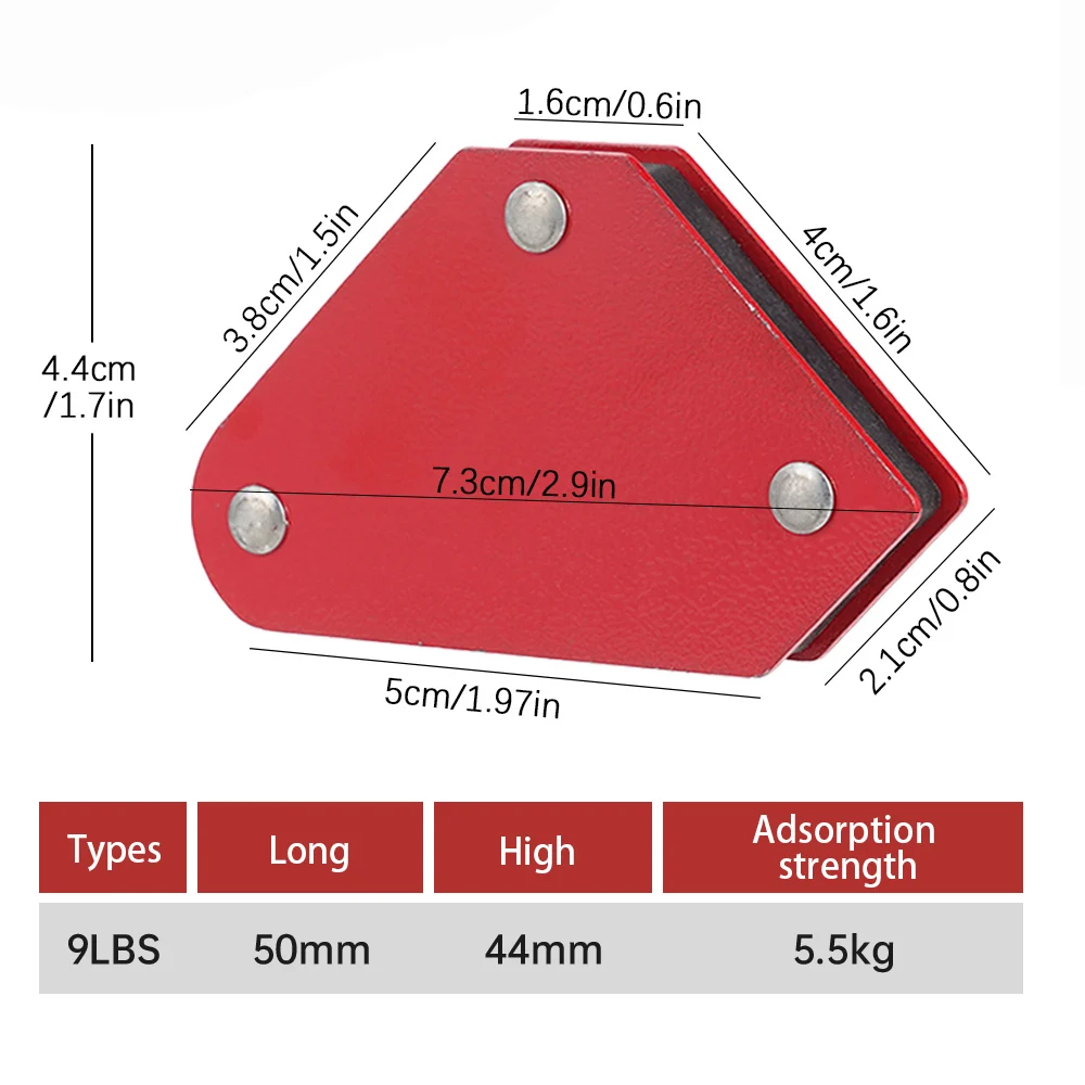 9LBS Magnetic Welding Holders Multi-angle Solder Arrow Soldering Locator 45/90/135 Degrees Weld Fixer Device Auxiliary Tool