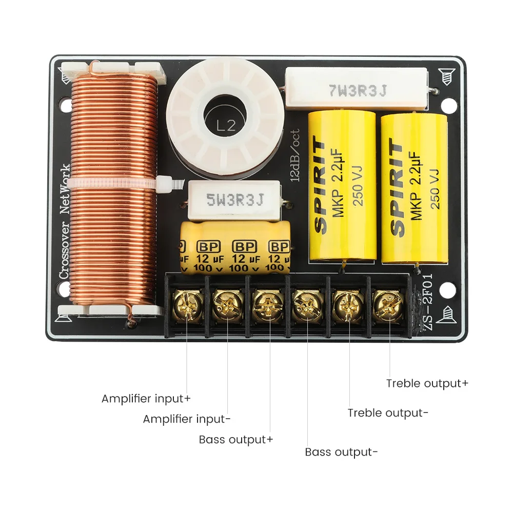 150W 2 Way Audio Crossover Tweeter +Bass Speaker Independent Speakers Filter High Low Frequency Divider 2800Hz