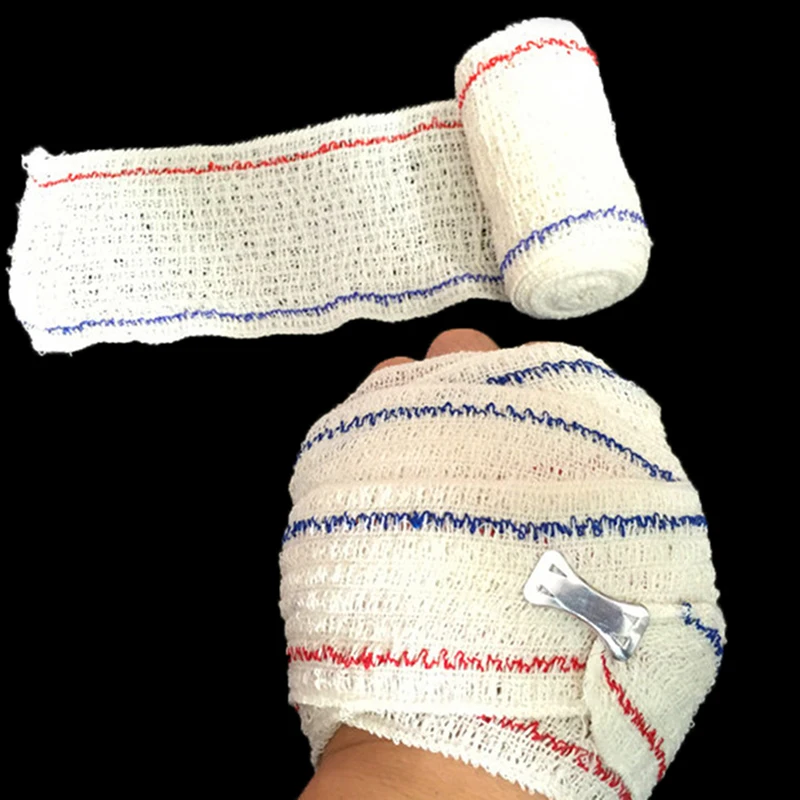 1roll Elastic Crepe Wound Dressing Bandages For Home Work Outdoor Sports Sprain Treatment Emergency Kits Accessories