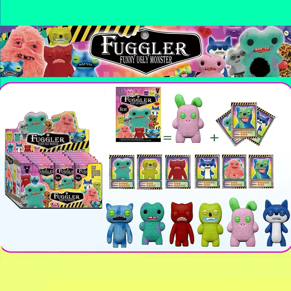 Fuggler ブラインドボックス面白い醜いモンスター Fugg Mr Needles Greedy Grinner Shameless Goof かわいいぬいぐるみグッズバックパックペンダントおもちゃ