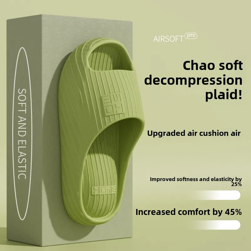2025 New Outdoor Air Cushion Eva Slippers Women Thick Bottom Home Bathroom Anti-Slip and Deodorant Slippers for Men image 3