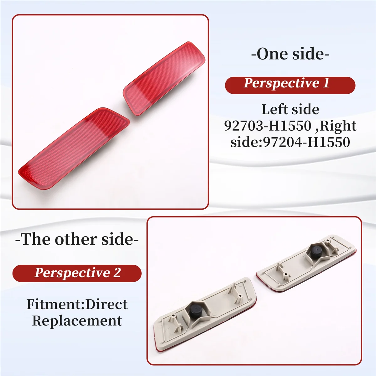 

HOT HOT SALE For Hyundai Terracan 2.4 2.9 Rear Bumper Light Tail Reflector Lamp