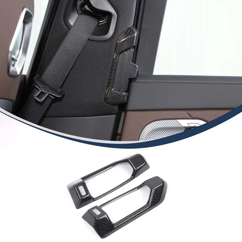 

For BMW 7 Series G70 2023-24 Real Carbon Fiber Car B Pillar Air Conditioning AC Outlet Frame Sticker Cover Trim Car Accessories