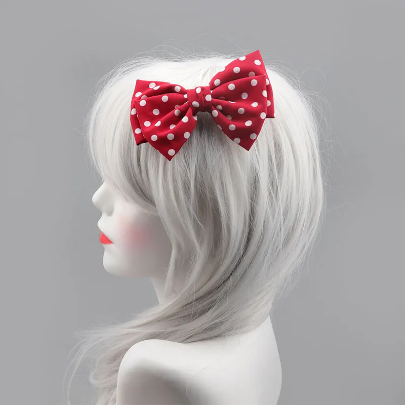 

Retro polka dot bow hair clip,fashionable cute girl hair accessory,playful romantic gift,girls party hair decoration bows clips