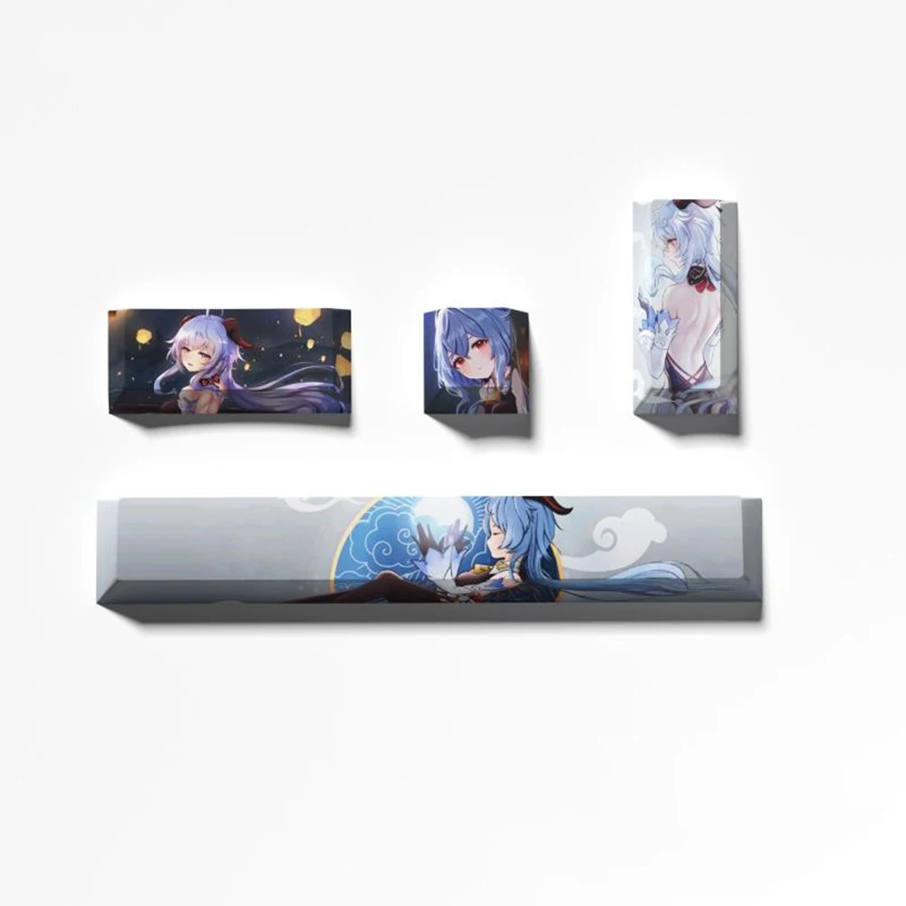 4pcs Anime Personality Keycap PBT Sublimation Space bar Enter ESC Mechanical Keyboard Supplement Key Custom Keycap