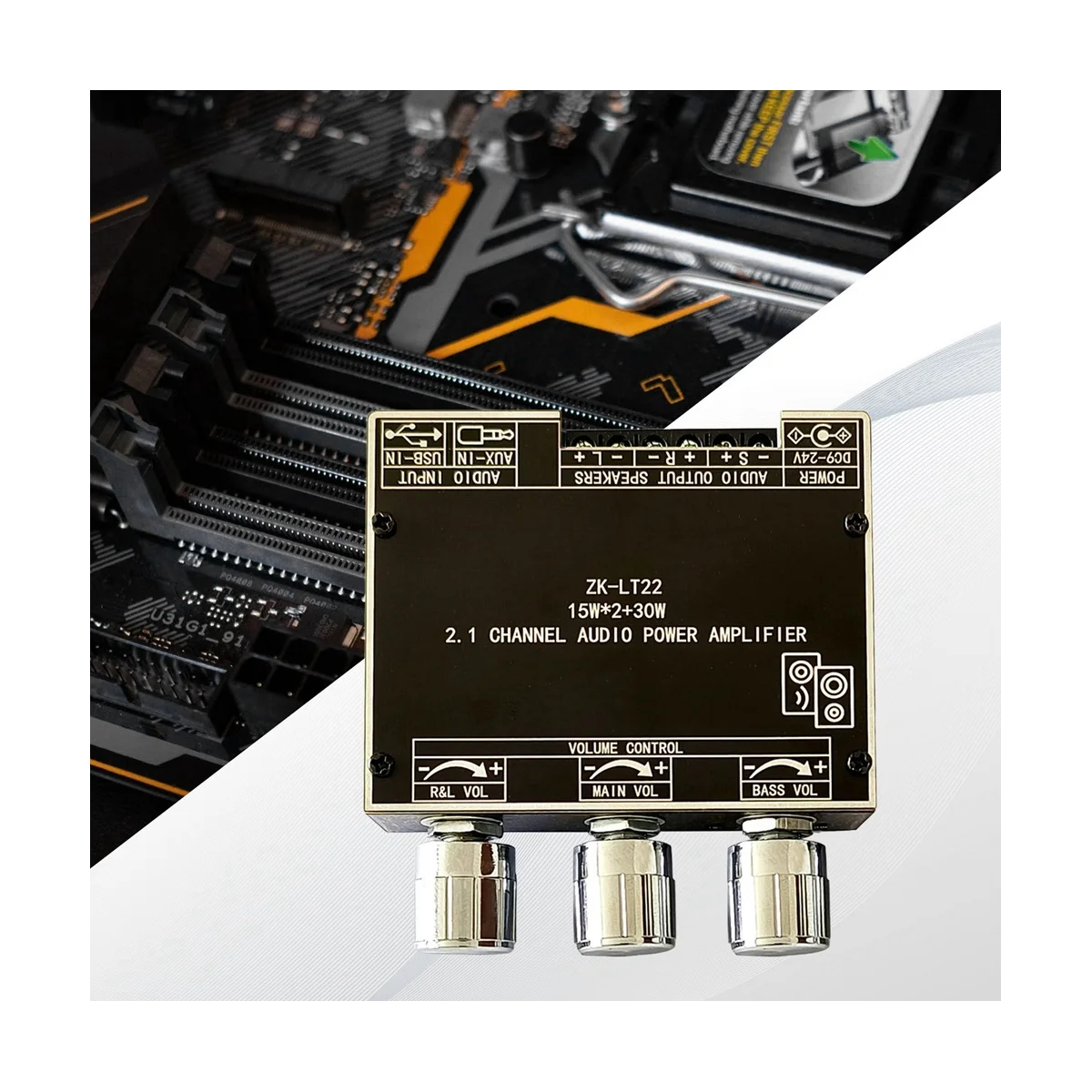 A57G-ZK-LT22 5.1 บลูทูธเครื่องขยายเสียง Dual 15W 2.1 Channel เครื่องขยายเสียง 30W ซับวูฟเฟอร์สําหรับ Sound Box