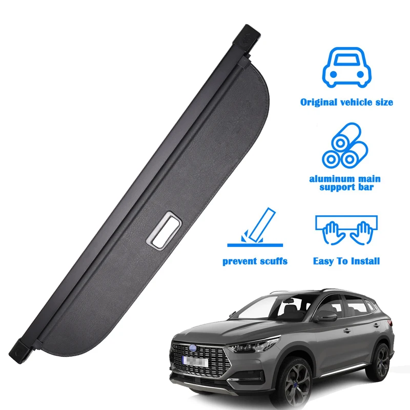 

For BYD SONG PLUS DM-i accessories，Privacy Screen Retractable Trunk Security Tonneau Cover Luggage Shield Shade Cargo Cover