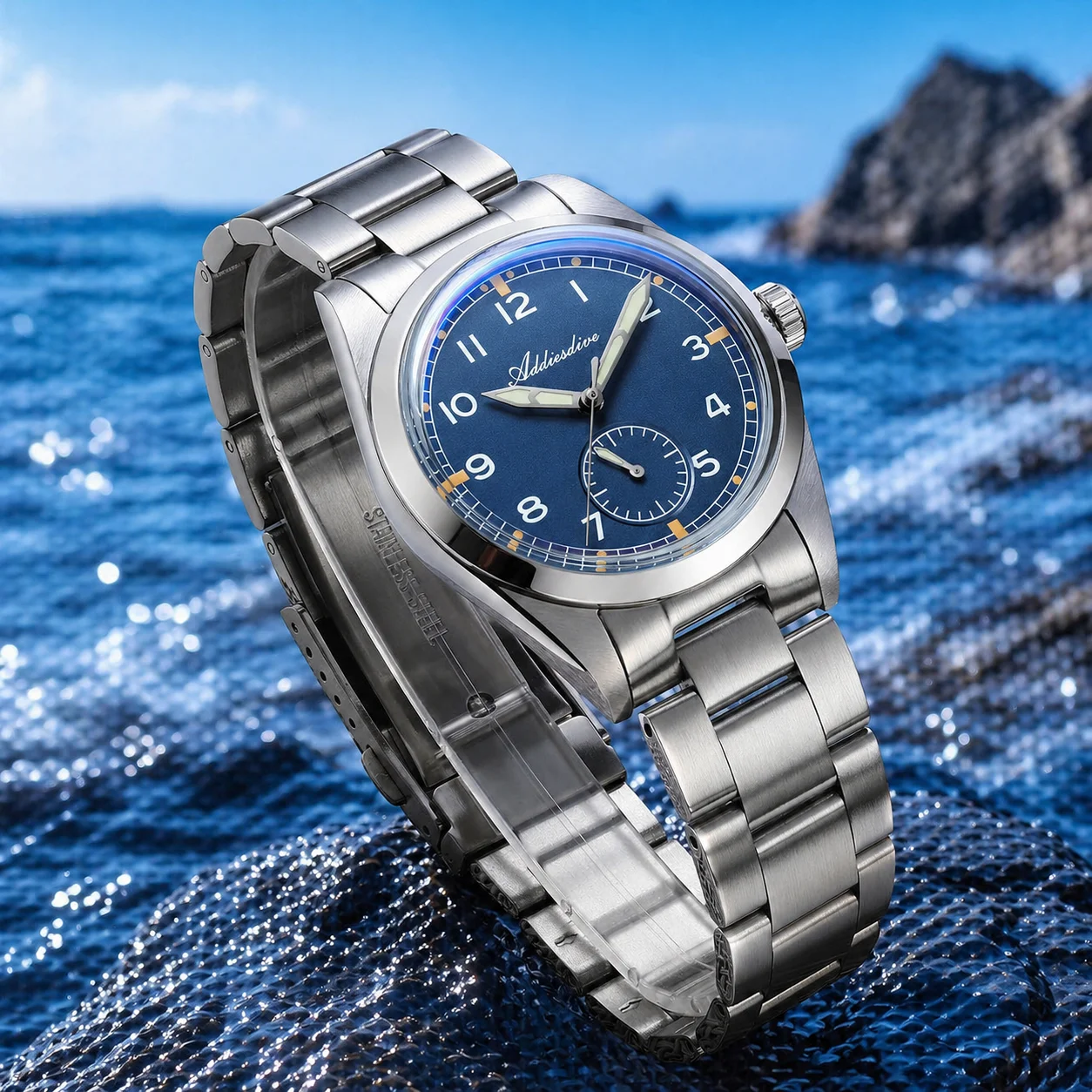 ADDIESDIVE 10Bar Waterproof BGW9/C3 Super Luminous Watch Japan VH60 316L Stainless Steel Quartz Wristwatches Fashion Watches 