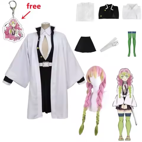 Volwassen Kinderen Demon Moordenaar Kimetsu No Yaiba Anime Kimono Kanroji Mitsuri Cosplay Kostuum Kisatsutai a een Kleding