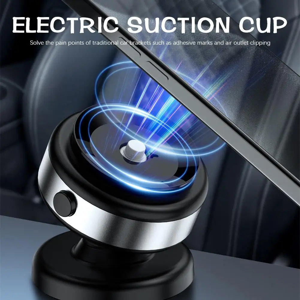 Electric Rotatable Vacum Car Holder For IPhone Magnetic Car Mount Vacuum Phone Holder For Navigation Live Stream