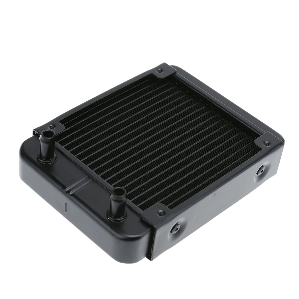 1Pc 120mm 18 Tubes Aluminum Computer Water Cooling Radiator Heat Sink Part