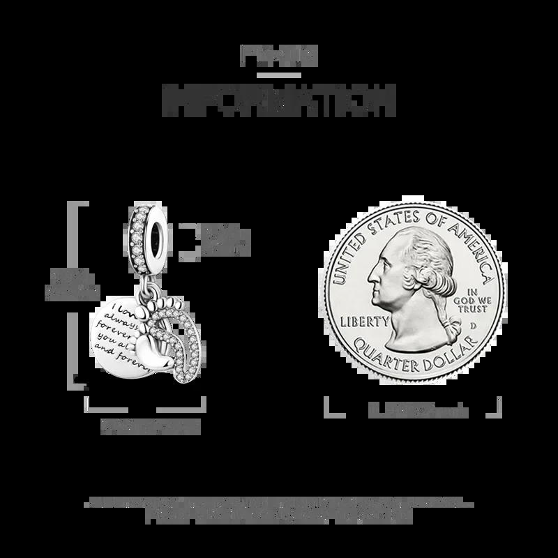 الأسرة البصمة الخرز 925 فضة الخرز الأصلي صالح الأصلي 925 سحر خرز سوار مجوهرات هدايا للنساء #4