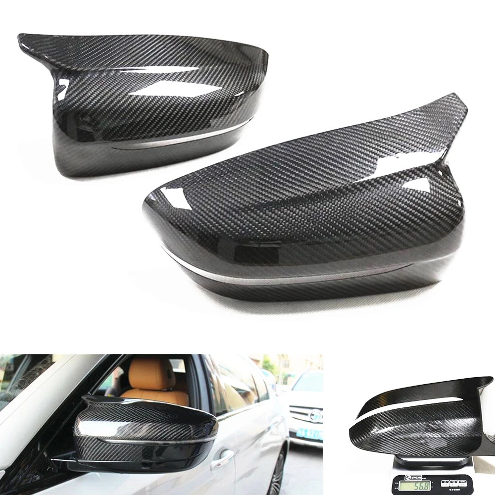 For BMW G20 G22 G30 G31 G38 3/4/5/7/8 Series 330 430 530i 2017-2021 M3 M4 Style Carbon Fiber Rear View Mirror Caps Cover Add On