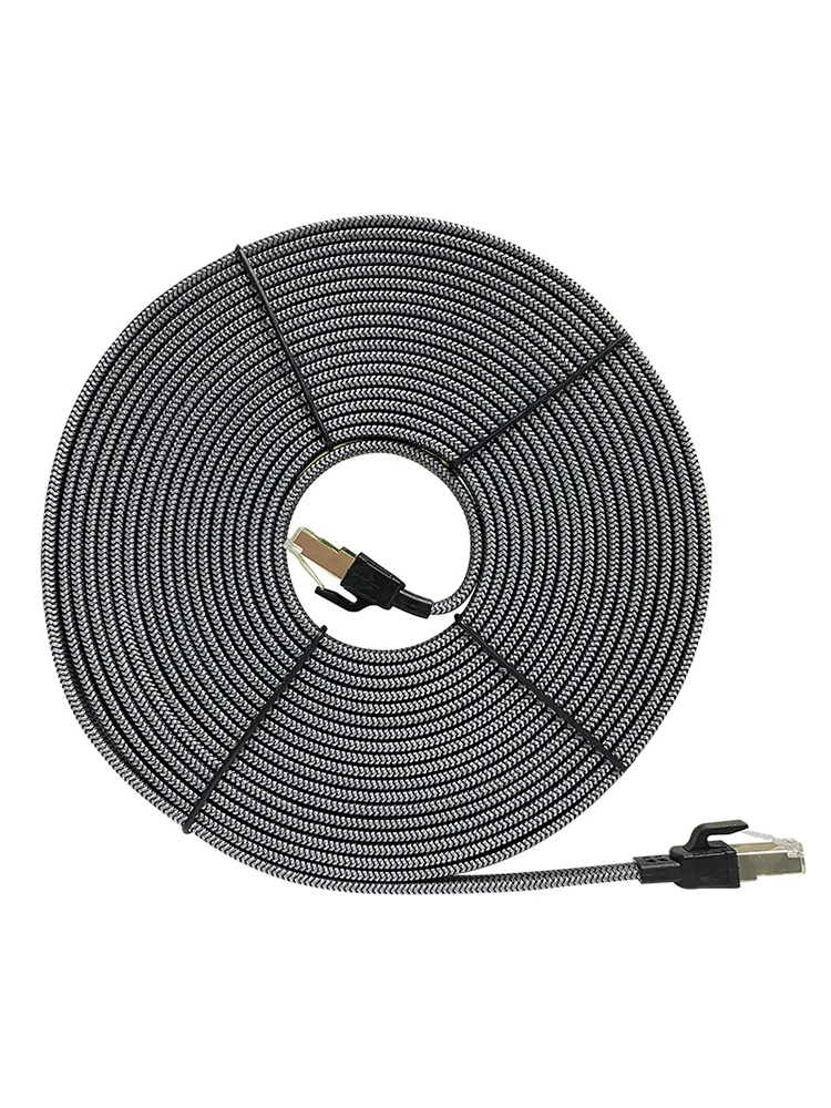 Câble Ethernet CAT 8, 0.5M-30M, haute vitesse, 40Gbps, 2000Mhz, réseau Lan, RJ45, blindé, intérieur pour routeur, PC, Modem PS5, Xbox