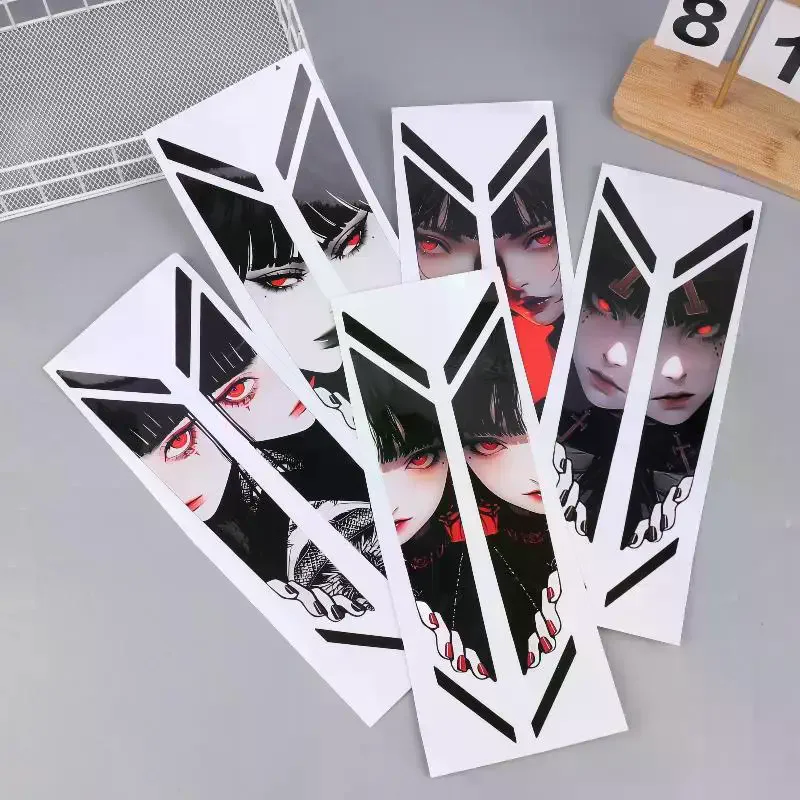 1 par espreitando olhos garfo dianteiro da bicicleta adesivos à prova dwaterproof água suspensão dianteira garfo decalques para mountain bike fora da estrada