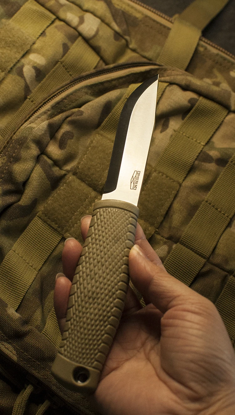 

PSRK knife FM918 blade TPE environmental plastic handle fixed knife outdoor camping tool survival tactical utility EDC tool