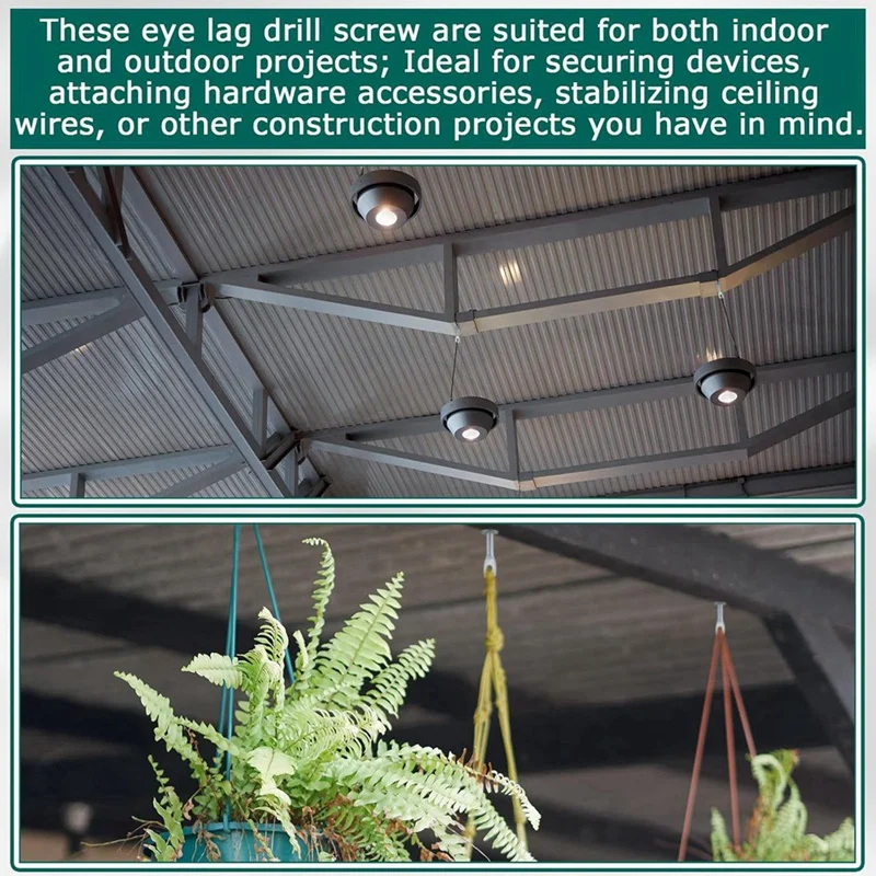 ABNO-100Pcs 2 بوصة تأخر العين الذاتي التنصت نقطة الحفر المسمار الزنك و 1 قطعة سائق 2-5/8 بوصة ، قوي العين تأخر المسمار الحفر الذاتي