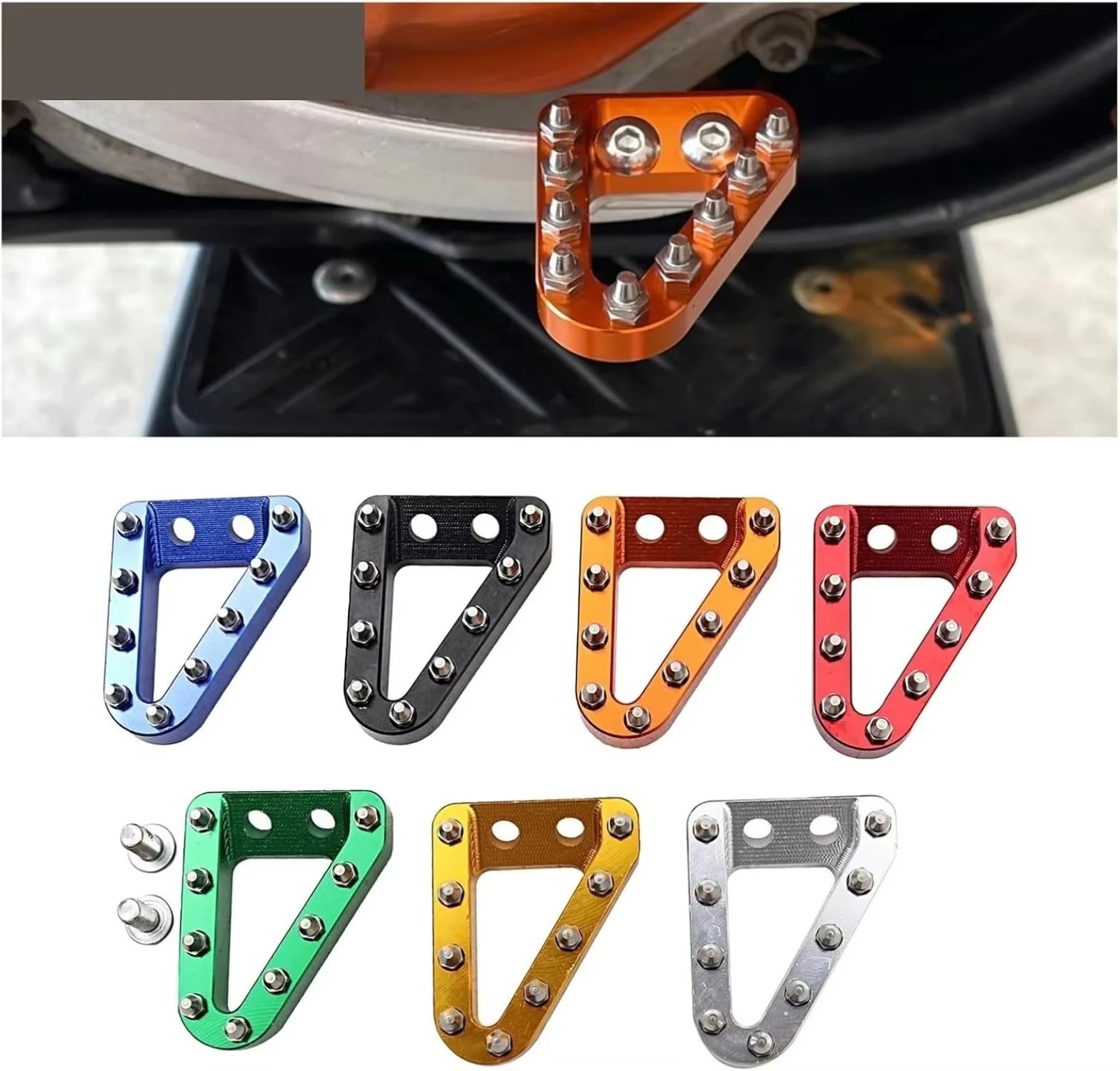 

Orange Rear Brake Pedal Lever Step Plate Tip - Compatible with SX/SXF/XC/XCF/XCW/EXC/EXCF/FC/TC/FE/TE/FX/TX 2016-2022