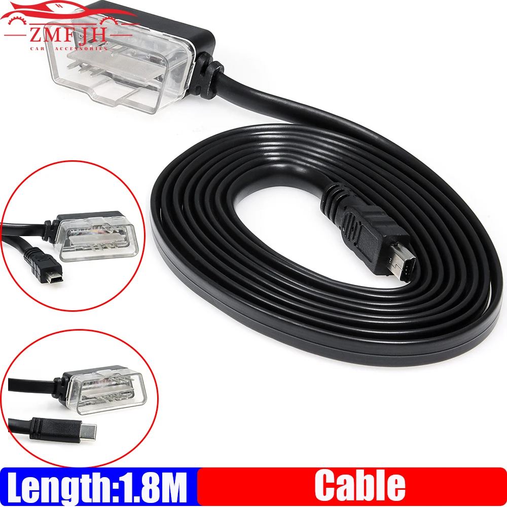 1PCS Car HUD Head Up Display Line Auto HUD USB Cable Connecting Line 1.7M HUD OBD2 Cable USB Cable Connect Cable Wire